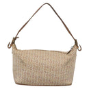 CELINE C Macadam Canvas Shoulder Bag Beige Auth bs28954-2