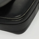 CELINE Shoulder Bag Leather Navy Gold Auth bs28958-10