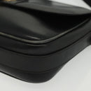 CELINE Shoulder Bag Leather Navy Gold Auth bs28958-15