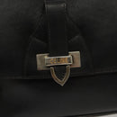 CELINE Shoulder Bag Leather Navy Gold Auth bs28958-18