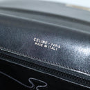 CELINE Shoulder Bag Leather Navy Gold Auth bs28958-19