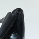 CELINE Shoulder Bag Leather Navy Gold Auth bs28958-21