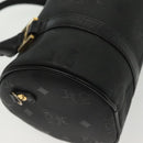 MCM Vicetos Logogram Hand Bag PVC Black Gold Auth bs28959-12