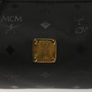 MCM Vicetos Logogram Hand Bag PVC Black Gold Auth bs28959-15