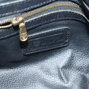 MCM Vicetos Logogram Hand Bag PVC Black Gold Auth bs28959-16