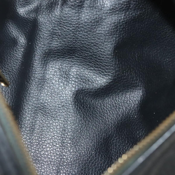 MCM Vicetos Logogram Hand Bag PVC Black Gold Auth bs28959