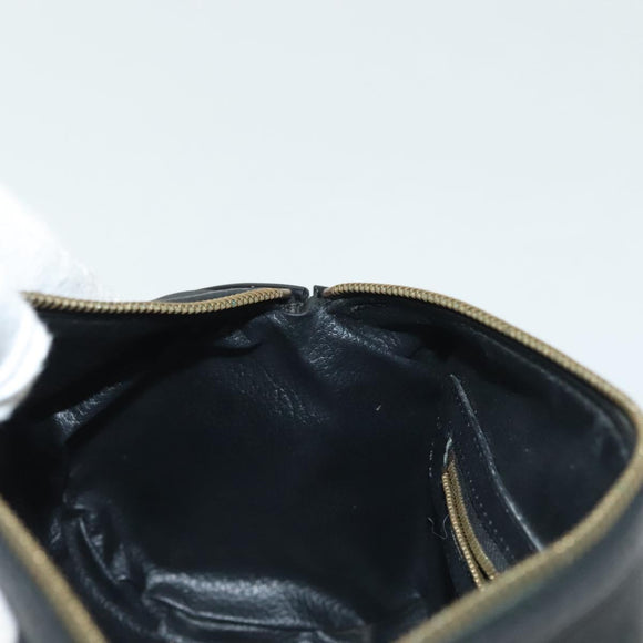 MCM Vicetos Logogram Hand Bag PVC Black Gold Auth bs28959