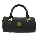 MCM Vicetos Logogram Hand Bag PVC Black Gold Auth bs28959-2
