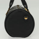 MCM Vicetos Logogram Hand Bag PVC Black Gold Auth bs28959-4