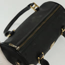 MCM Vicetos Logogram Hand Bag PVC Black Gold Auth bs28959-6