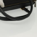 MCM Vicetos Logogram Hand Bag PVC Black Gold Auth bs28959-7