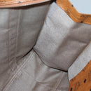 MCM Logogram Vicetos Tote Bag PVC Leather Brown Gold Auth bs28960-18