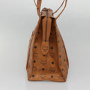 MCM Logogram Vicetos Tote Bag PVC Leather Brown Gold Auth bs28960-4