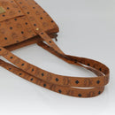 MCM Logogram Vicetos Tote Bag PVC Leather Brown Gold Auth bs28960-7