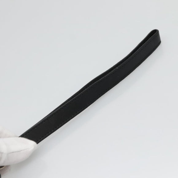 Christian Louboutin Studs Clutch Bag Leather Black Silver Auth bs28961