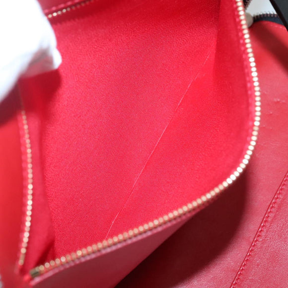 Christian Louboutin Studs Clutch Bag Leather Black Silver Auth bs28961