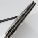 Christian Louboutin Studs Clutch Bag Leather Black Silver Auth bs28961-5