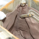 Jimmy Choo Studs Tote Bag Leather Champagne Gold Auth bs28966-18