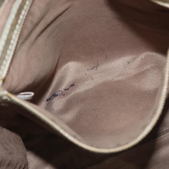 Jimmy Choo Studs Tote Bag Leather Champagne Gold Auth bs28966