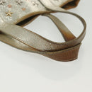 Jimmy Choo Studs Tote Bag Leather Champagne Gold Auth bs28966-7