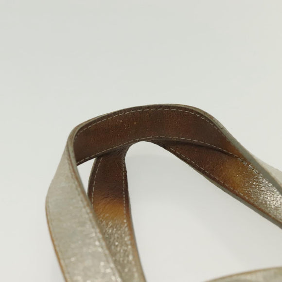 Jimmy Choo Studs Tote Bag Leather Champagne Gold Auth bs28966