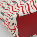 VALENTINO Tote Bag Canvas Red Auth bs28967-14