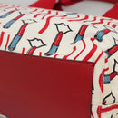 VALENTINO Tote Bag Canvas Red Auth bs28967-15
