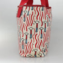 VALENTINO Tote Bag Canvas Red Auth bs28967-4