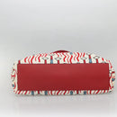 VALENTINO Tote Bag Canvas Red Auth bs28967-5