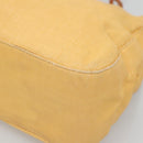 Gianni Versace Shoulder Bag Canvas Leather Yellow gold Auth bs28971-9