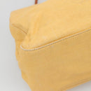 Gianni Versace Shoulder Bag Canvas Leather Yellow gold Auth bs28971-14