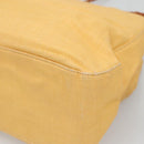 Gianni Versace Shoulder Bag Canvas Leather Yellow gold Auth bs28971-15