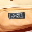 Gianni Versace Shoulder Bag Canvas Leather Yellow gold Auth bs28971-10
