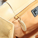 Gianni Versace Shoulder Bag Canvas Leather Yellow gold Auth bs28971-18