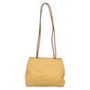 Gianni Versace Shoulder Bag Canvas Leather Yellow gold Auth bs28971-2