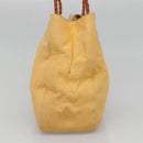 Gianni Versace Shoulder Bag Canvas Leather Yellow gold Auth bs28971-4