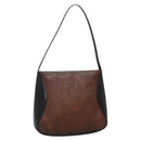 ETRO Paisley Shoulder Bag PVC Leather Brown Silver Auth bs28972-1