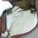 ETRO Paisley Shoulder Bag PVC Leather Brown Silver Auth bs28972-16