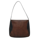 ETRO Paisley Shoulder Bag PVC Leather Brown Silver Auth bs28972-3