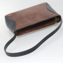 ETRO Paisley Shoulder Bag PVC Leather Brown Silver Auth bs28972-7