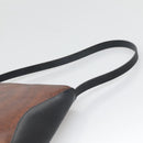 ETRO Paisley Shoulder Bag PVC Leather Brown Silver Auth bs28972-8