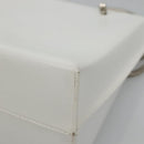 GIVENCHY Chain Shoulder Bag Leather White Silver Auth bs28975-9