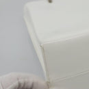 GIVENCHY Chain Shoulder Bag Leather White Silver Auth bs28975-14