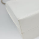 GIVENCHY Chain Shoulder Bag Leather White Silver Auth bs28975-16