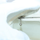 GIVENCHY Chain Shoulder Bag Leather White Silver Auth bs28975-18