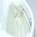 GIVENCHY Chain Shoulder Bag Leather White Silver Auth bs28975-20