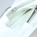 GIVENCHY Chain Shoulder Bag Leather White Silver Auth bs28975-12