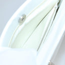 GIVENCHY Chain Shoulder Bag Leather White Silver Auth bs28975-21