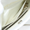 GIVENCHY Chain Shoulder Bag Leather White Silver Auth bs28975-24