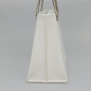 GIVENCHY Chain Shoulder Bag Leather White Silver Auth bs28975-3